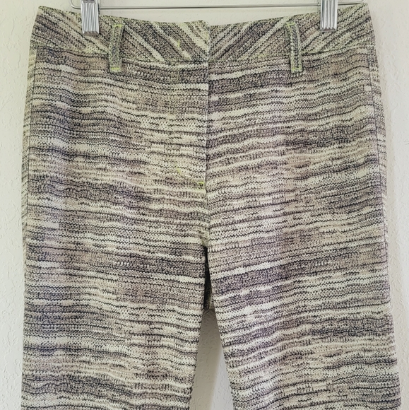 THEOPEN PRODUCT Printed Fitted Mid Length Pants In Khaki 4. - Picture 4 of 9